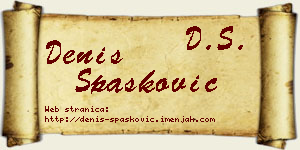 Denis Spasković vizit kartica